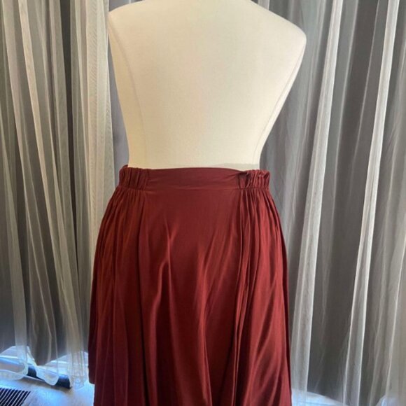 Torrid Size 4 (26W) Brick Red Challis Button Front Mini Skirt - Picture 7 of 8